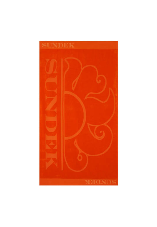 Telo mare spiaggia cotone arancione Jacquard Sundek P26 AM379ATC1000 T6S00904700 SUNDEK 