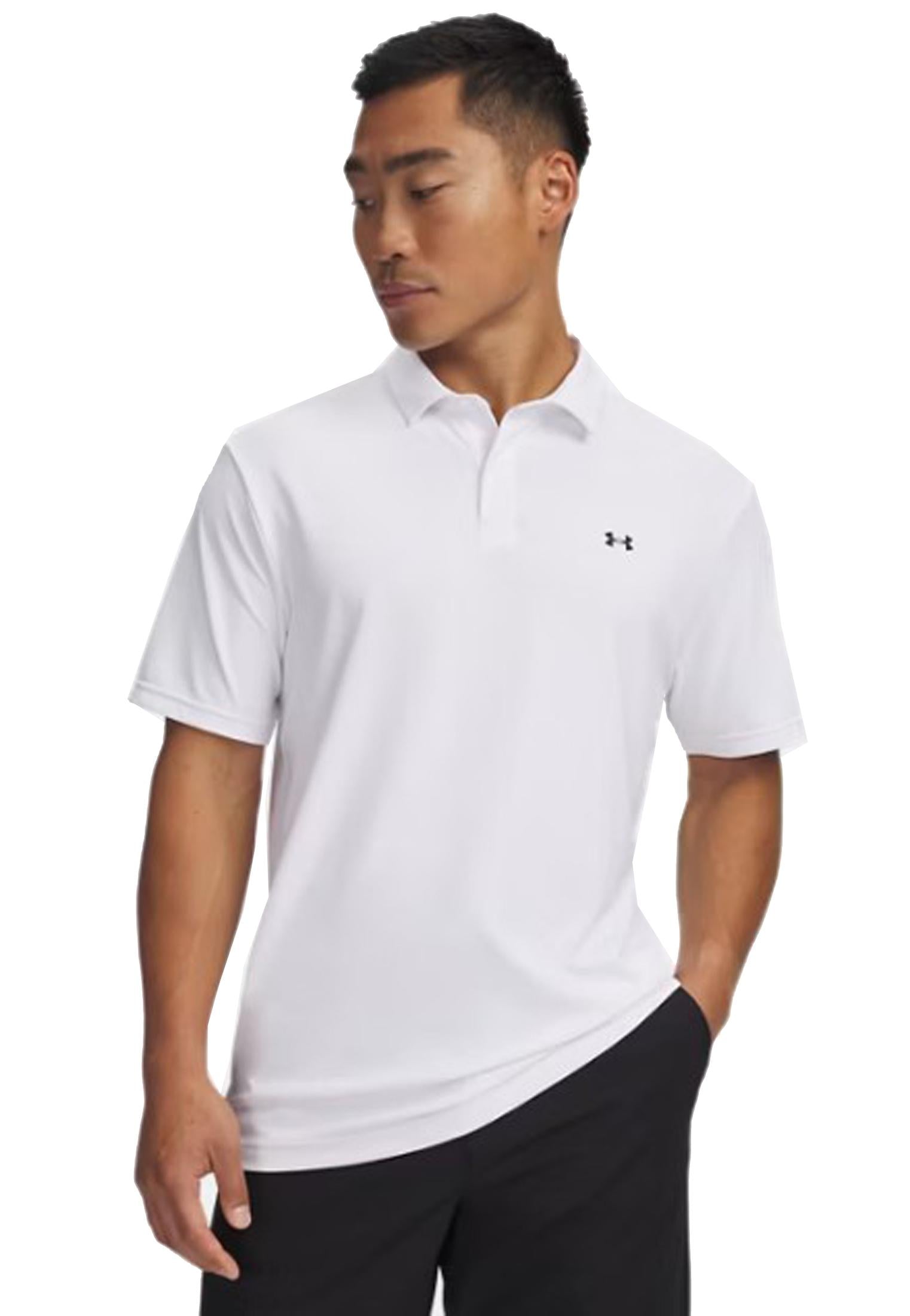 Polo a manica corta sportiva bianca Golf Drive Pique Under Armour P26 77-6012303 01000100 UA GOLF 