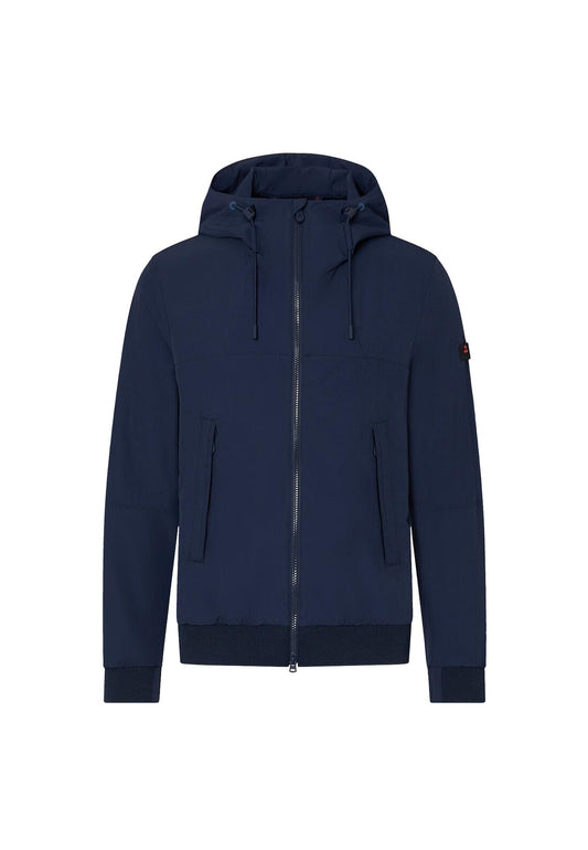 Giacca corta blu con cappuccio impermeabile Uyapo Peuterey P26 PEU5746 01192031 215215 PEUTEREY 