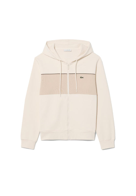 Felpa con cappuccio cotone full zip beige Lacoste P26 SH0892 3RR3RR LACOSTE 