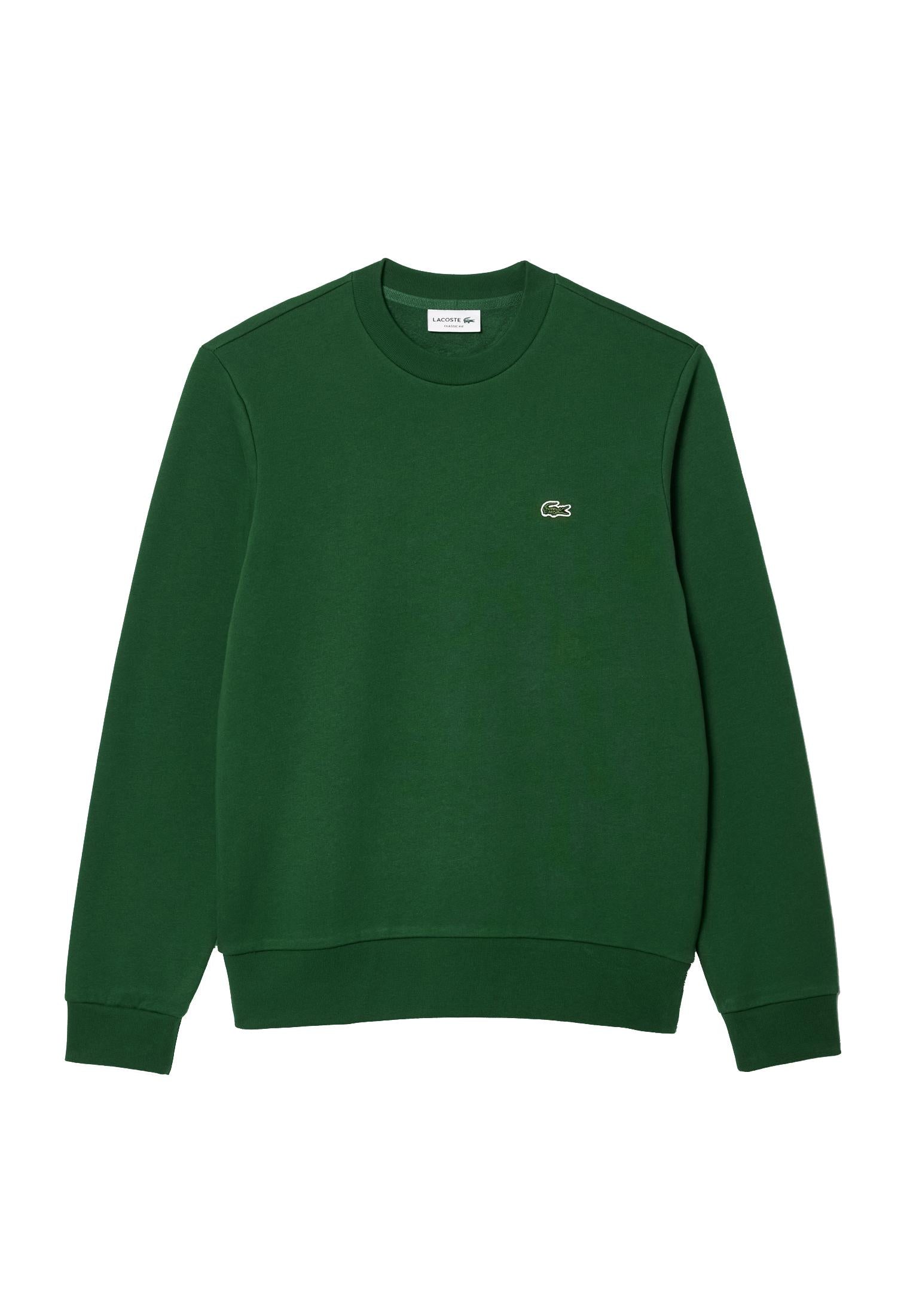 Felpa girocollo verde con logo Lacoste A24 SH9608 132132 LACOSTE 
