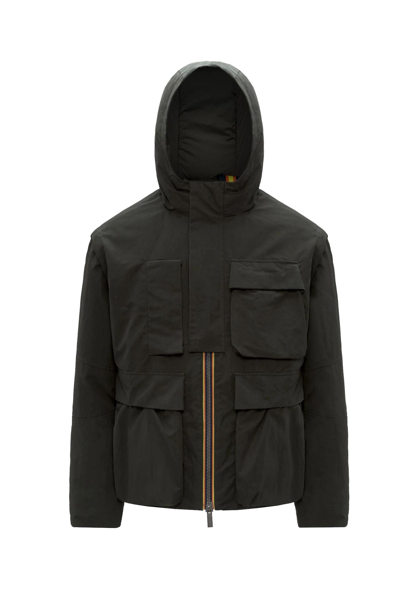 Giacca mezza stagione con cappuccio verde Guillermo K-way A25 K7136DW B2NB2N K-WAY 