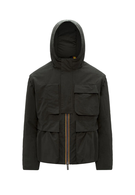 Giacca mezza stagione con cappuccio verde Guillermo K-way A25 K7136DW B2NB2N K-WAY 