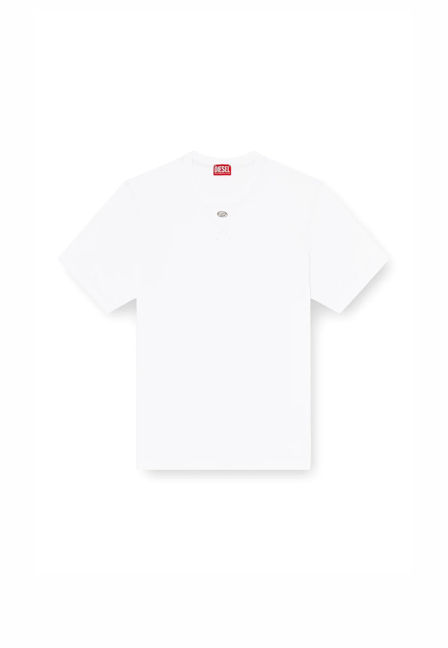 T-shirt girocollo bianca cotone Diesel P26 A199630AIJU 100100 DIESEL 