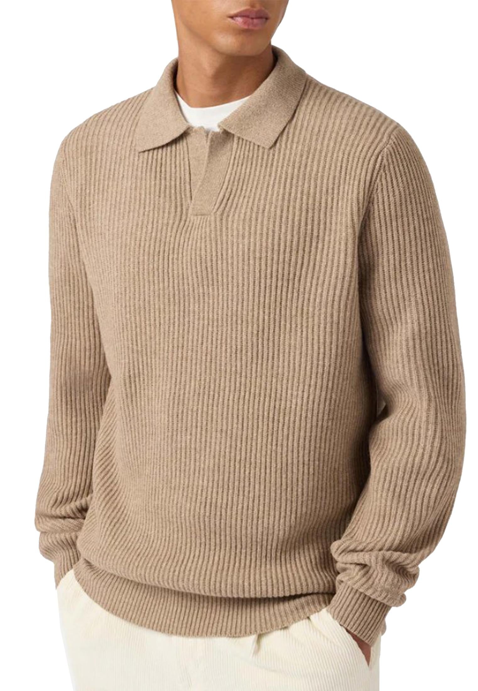 Polo in maglia a costa beige Downing MC2 Saint Barth A25 DOW0002 00022I00022I MC2 