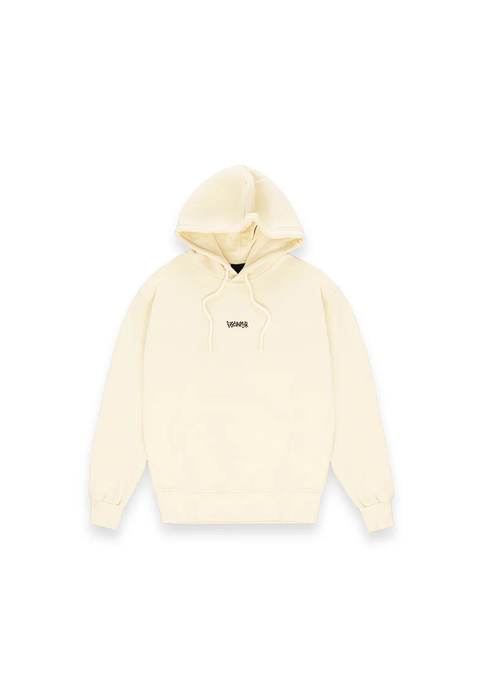 Felpa con cappuccio bianca Disclaimer A25 25IDS55100 //LATTE/MILITARE DISCLAIMER 