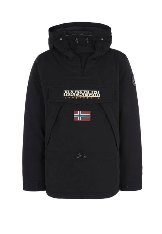 Giubbotto Anorak con cappuccio nero Skidoo Napapijri N0YI4R 041BLACK NAPAPIJRI 