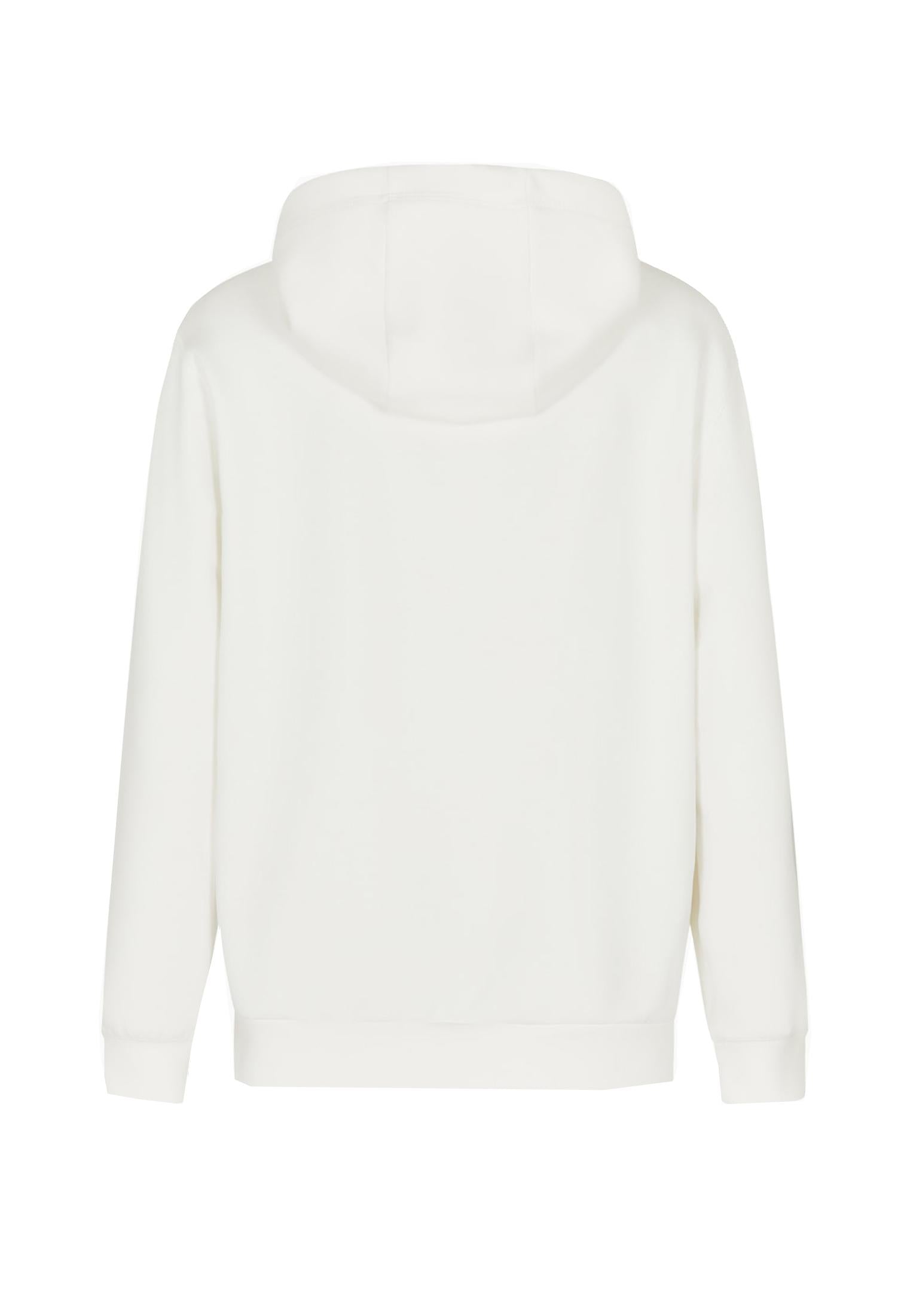 Felpa con cappuccio bianca misto cotone EA7 Armani A25 7X000131 AF13790 U1105U1105 EA7 