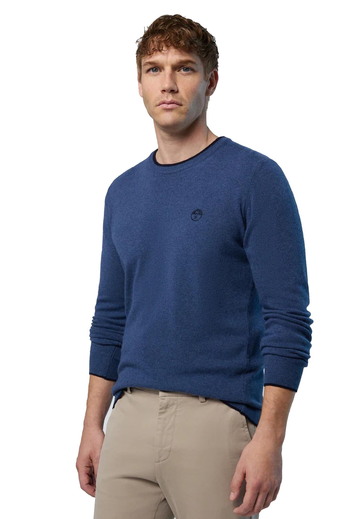 Maglione girocollo logo ricamato bluette North Sails A25 699775 07470747 NORTH SAILS 