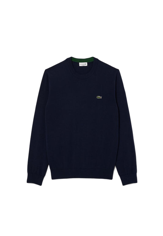 Maglia pullover girocollo blu cotone Lacoste P26 AH1985 166166 LACOSTE 