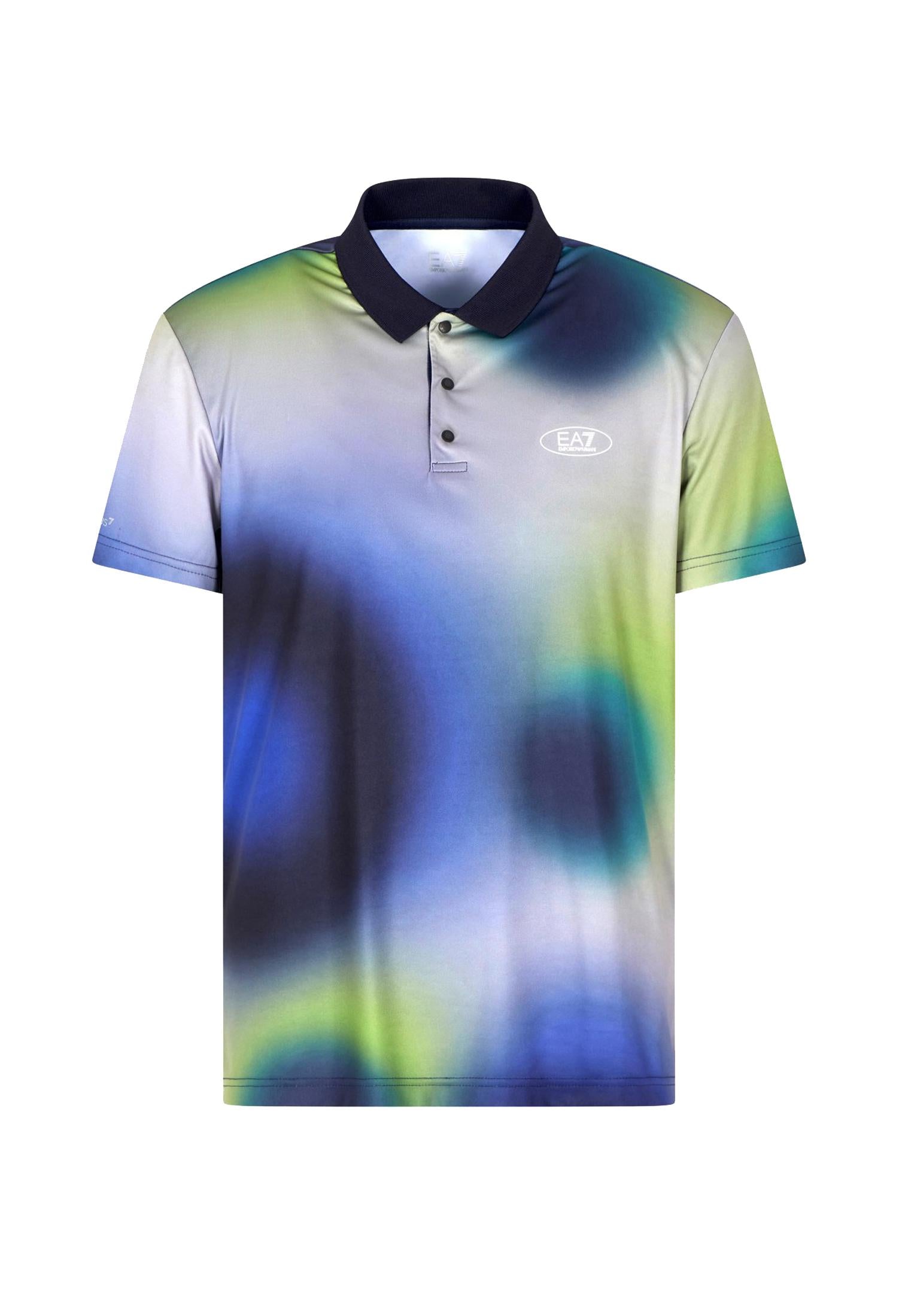 Polo multicolore sportiva tecnica tennis padel Ventus7 EA7 Armani A25 7M000839 AF17682 MB043MB043 EA7 TENNIS 