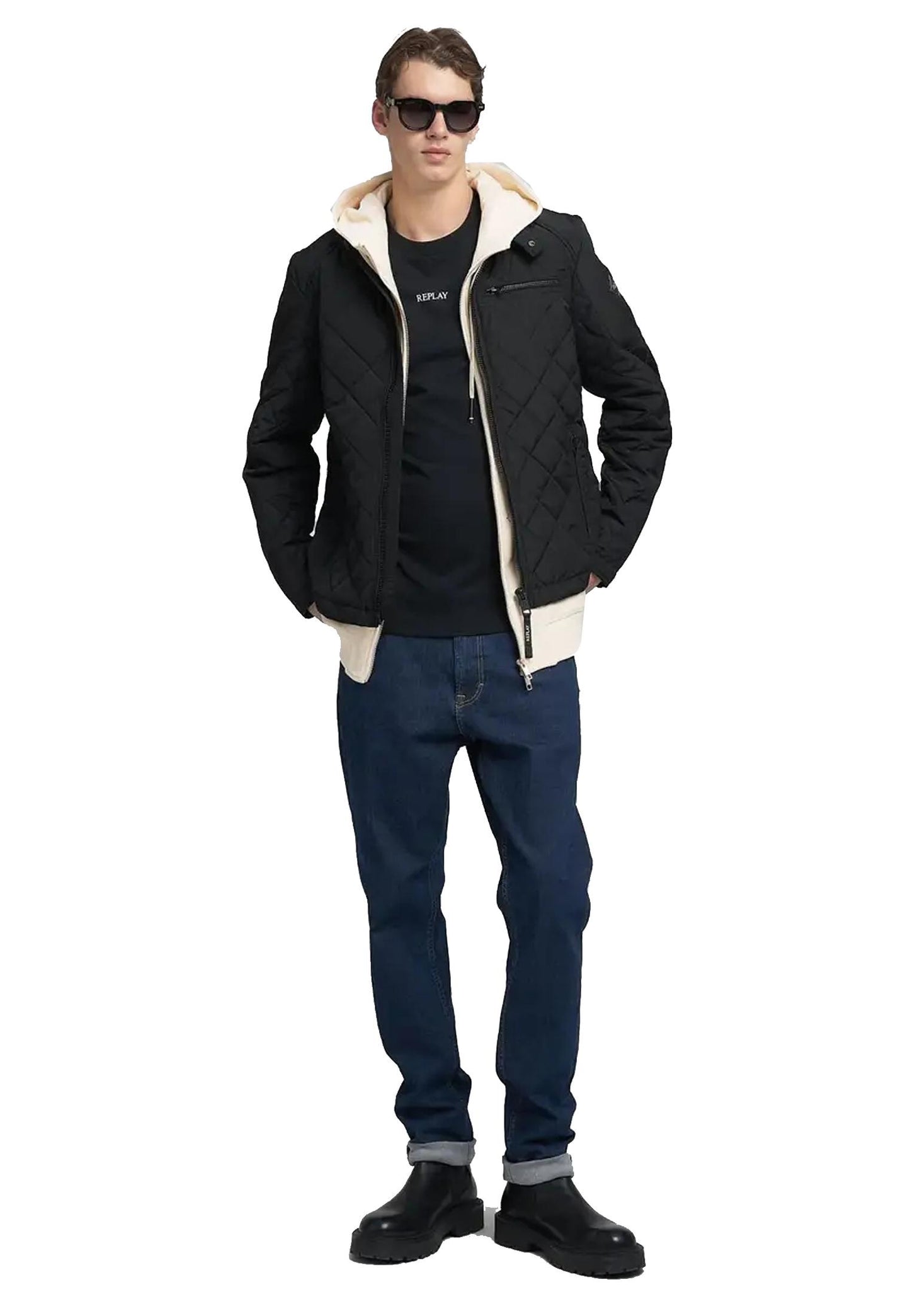 Pantaloni jeans blu scuro slim fit Michym Replay A25 M1021 .000.573 920 007007 REPLAY 