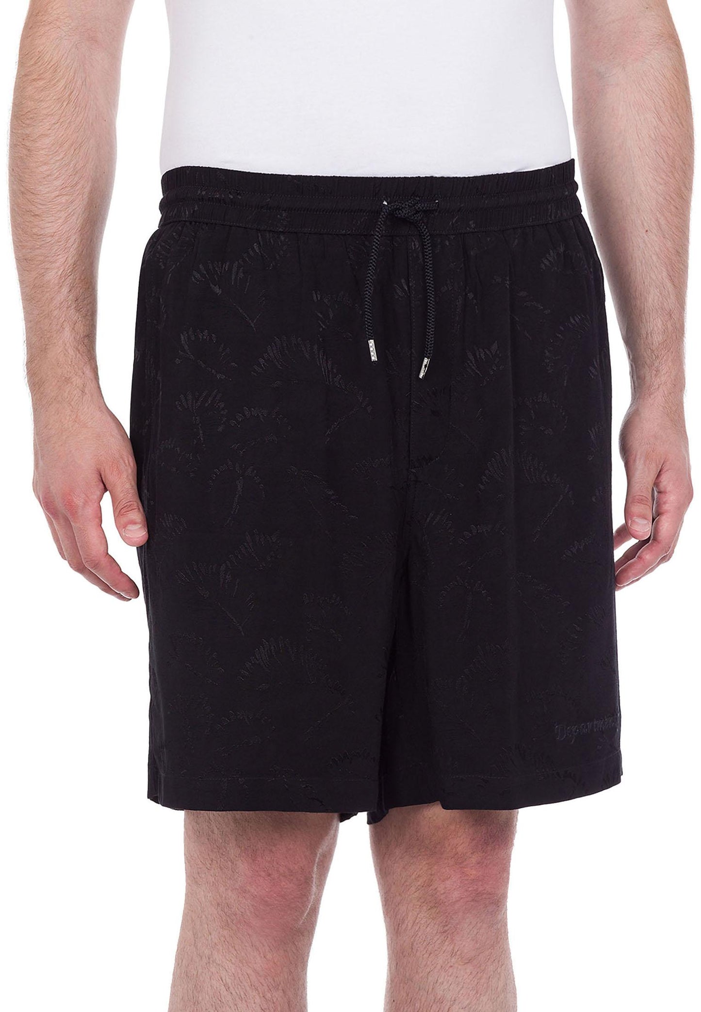 Department Five P24 black viscose Bermuda shorts