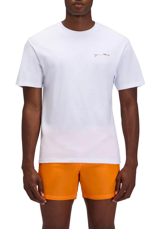 T-shirt girocollo bianca cotone surf Sundek P26 M252TEJ78O9 M6S238006O9 SUNDEK 