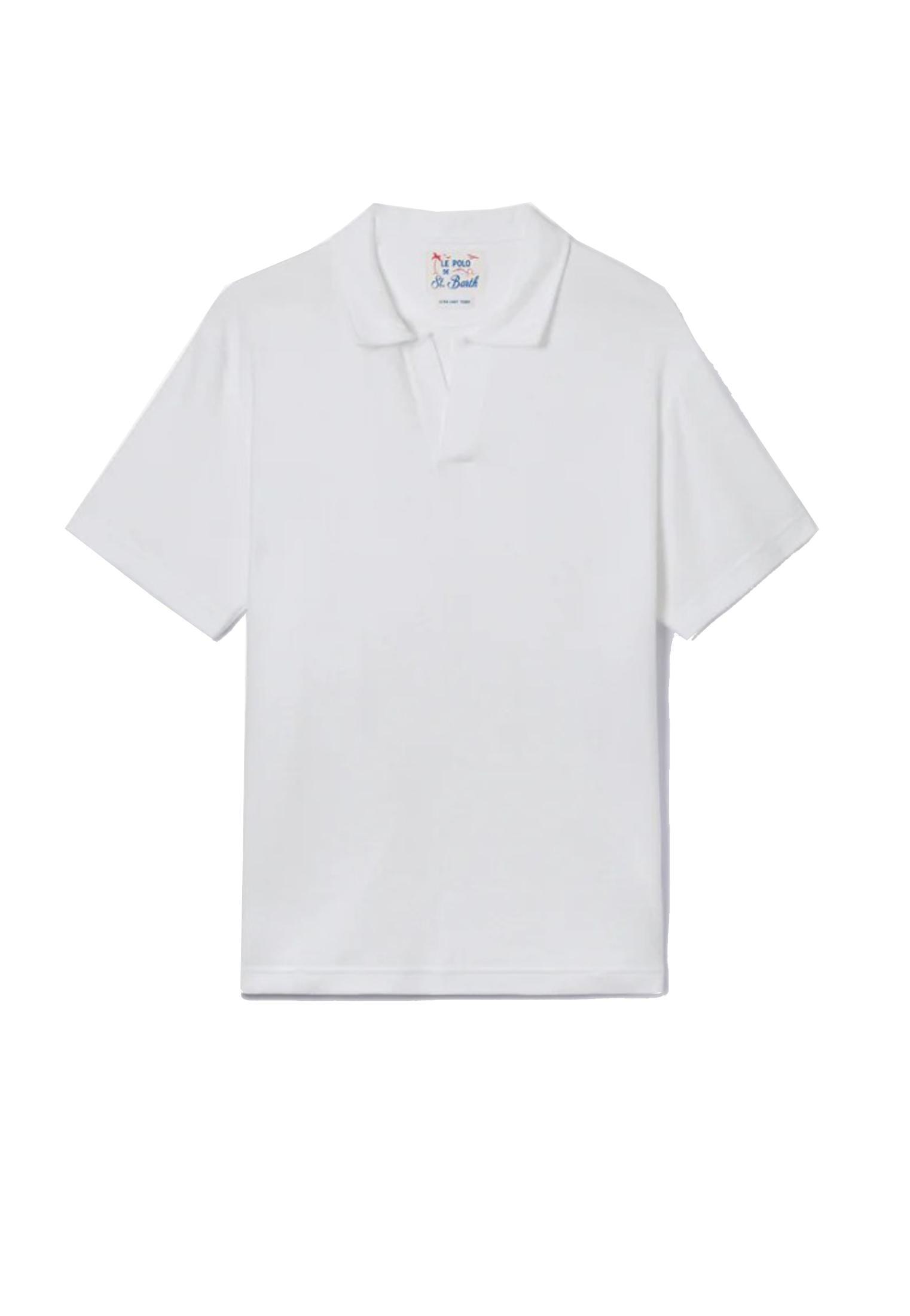 Polo bianca spugna manica corta Jeremy MC2 Saint Barth P26 JER0001 00151L00151L MC2 