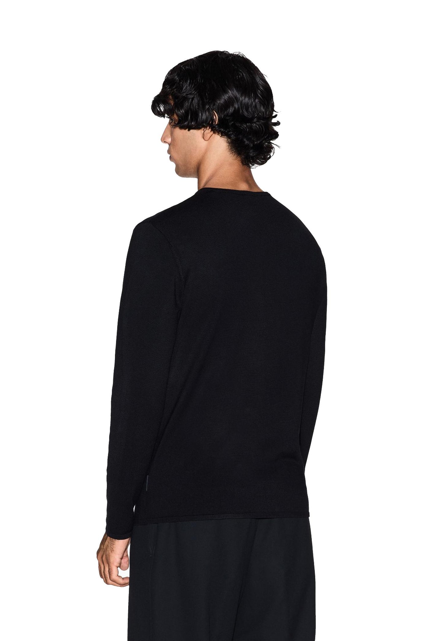 Maglione pullover nero misto viscosa Armani Exchange A25 XM001923 AF18947 UC001UC001 ARMANI EXCHANGE 