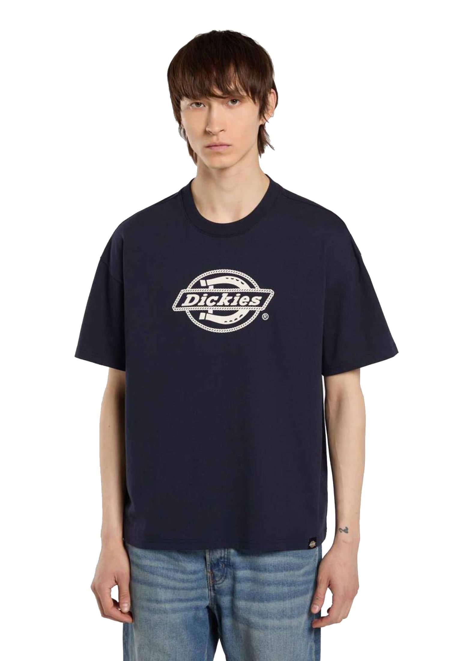T-shirt girocollo blu cotone Forth Shaw Dickies A25 DK0A87QSL181 DKL18DKL18 DICKIES 