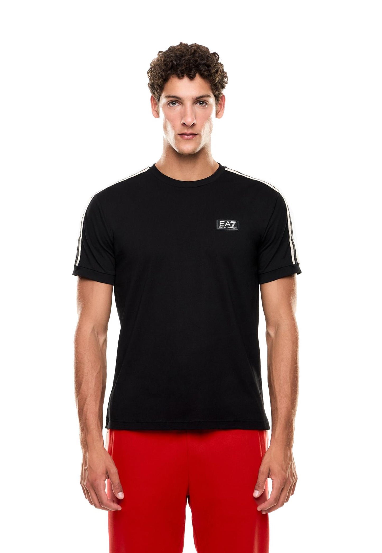 T-shirt girocollo nera Logo Series EA7 Armani A25 7M000956 AF10375 UC001UC001 EA7 