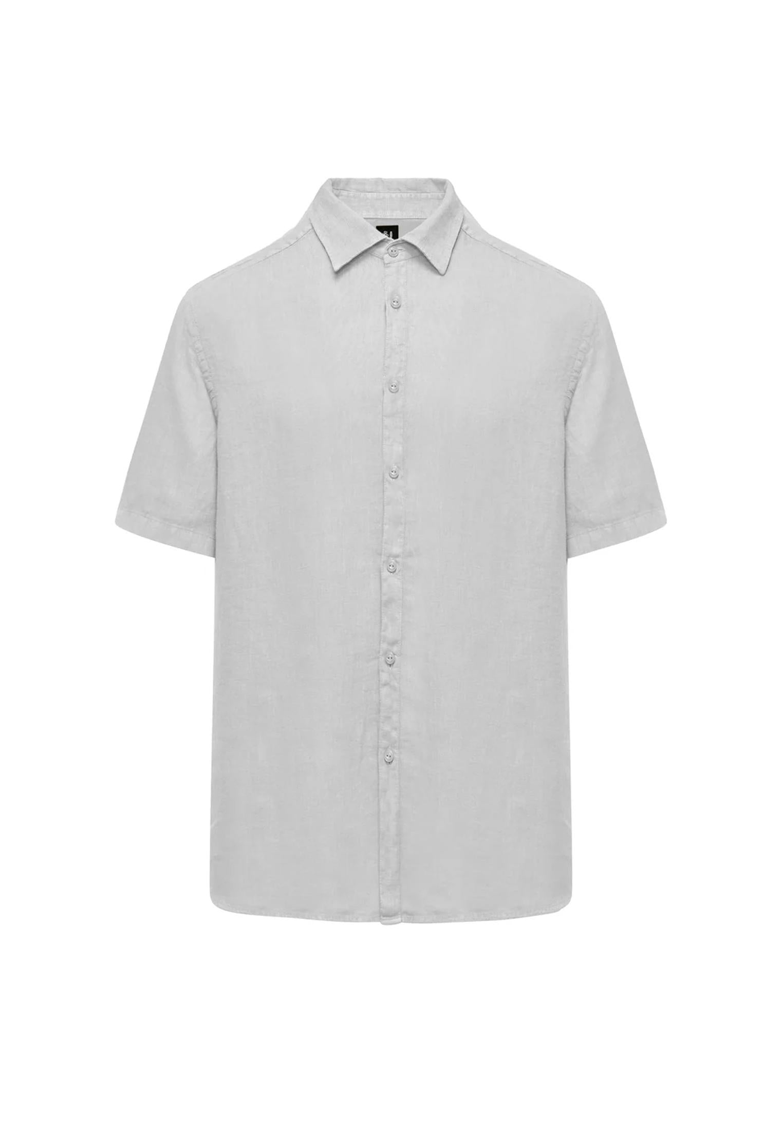 Camicia lino regular fit manica corta bianca Bomboogie P26 SM7790LI2 0000 BOMBOOGIE 