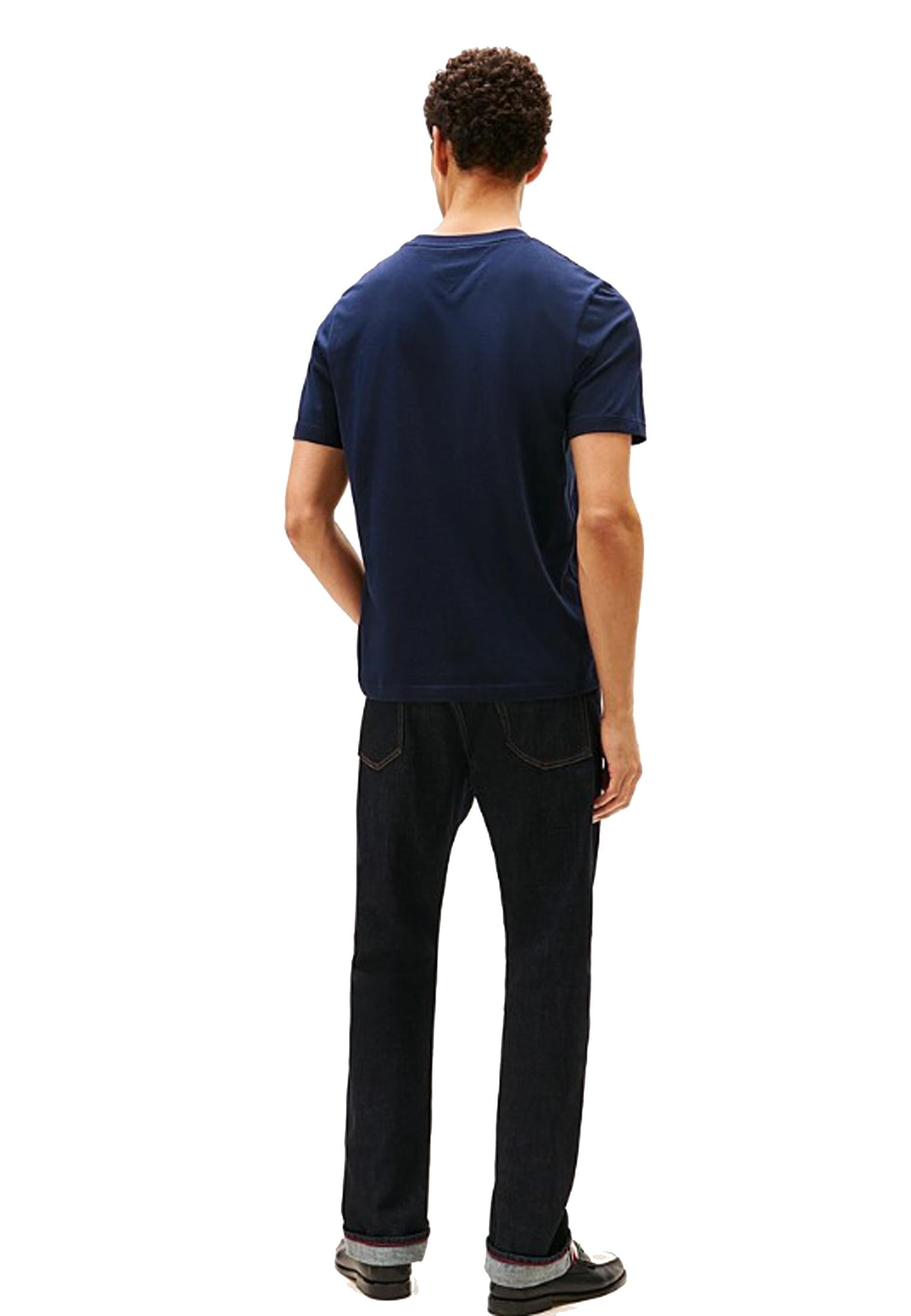T-shirt girocollo cotone blu Tommy Hilfiger P26 MW0MW41455DW5 DW5DW5 TOMMY HILFIGER PRE 
