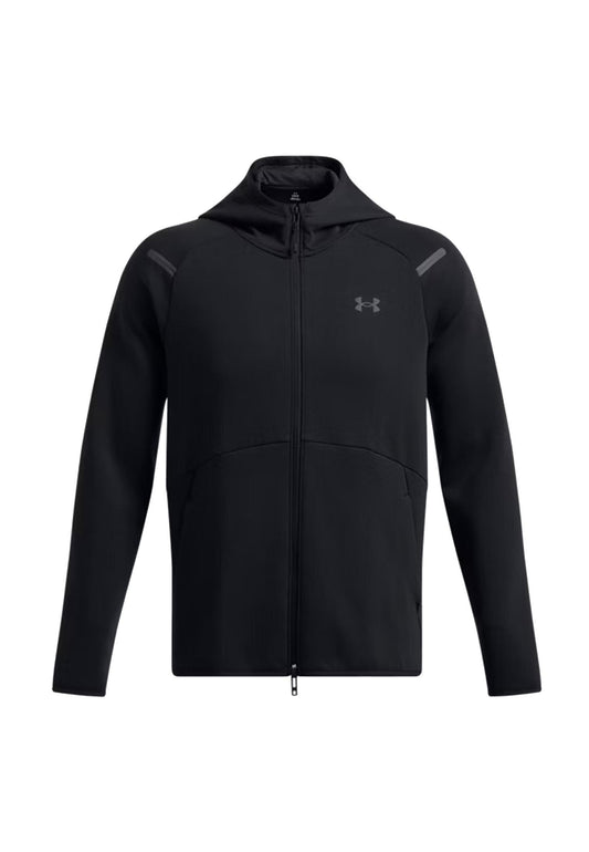 Felpa con cappuccio sportiva nera pile traspirante Unstoppable Under Armour A25 77-1389352 00010001 UNDER ARMOUR 