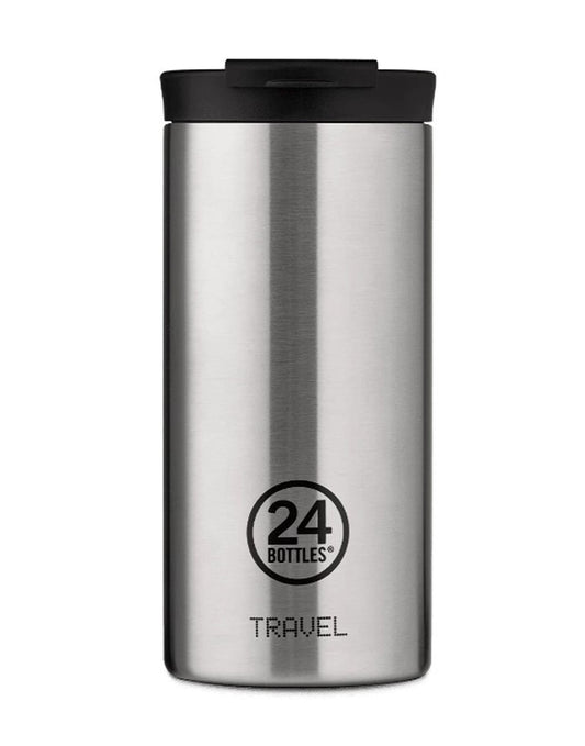 Bicchiere Travel Tumbler Brushed Steel 600ml 24Bottles 406-Brushed Steel 600ml 24BOTTLES 