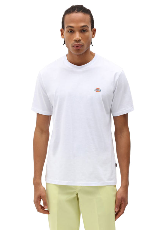 T-Shirt bianco girocollo cotone Mapleton A Maniche Corte Dickies A23
