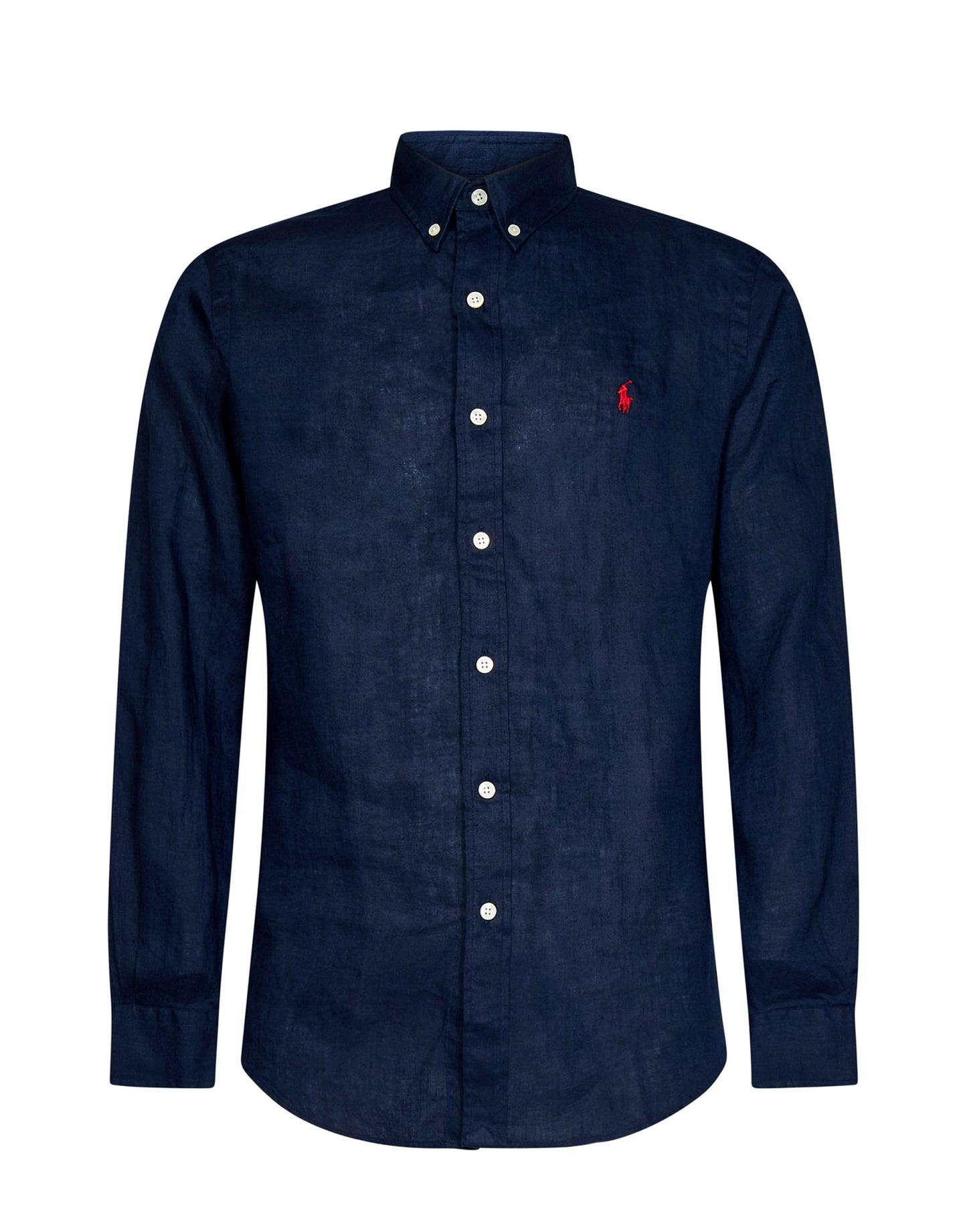 Camicia Lino Blu Scuro Polo Ralph Lauren
